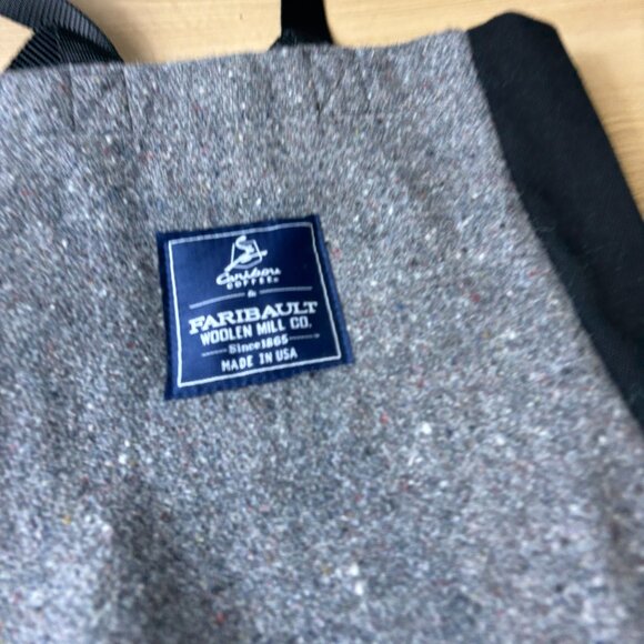 Faribault Woolen Mills Bag Tote Wool Caribou Coffee Small - Picture 2 of 7